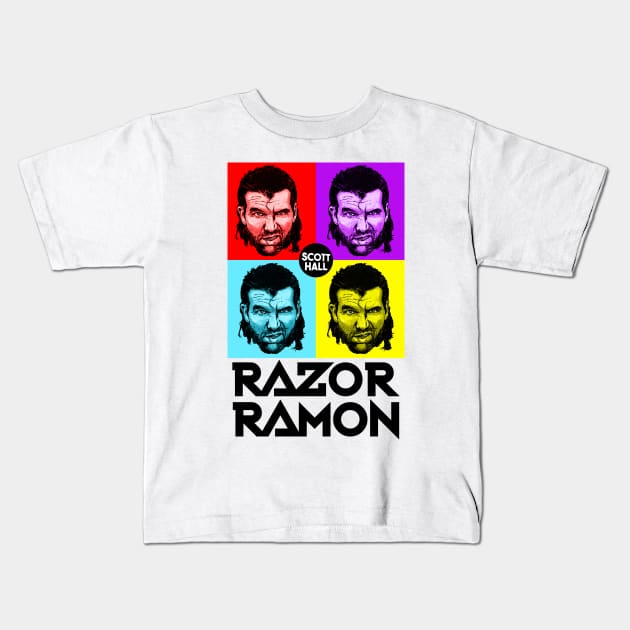 Razor ramon Thanks for the memories Kids T-Shirt by RANS.STUDIO